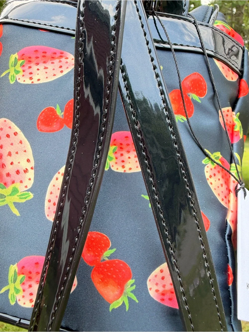 Kurt Geiger London Portobello Strawberry Print Small Backpack NWT